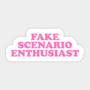 Fake Scenario Enthusiast Top y2k Sticker